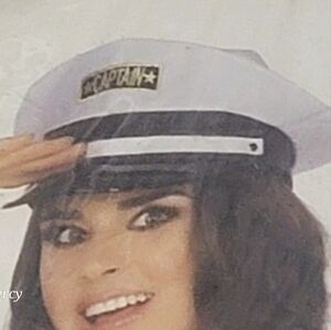 White and Black Captain/sailor/pilot Hat UNISEX